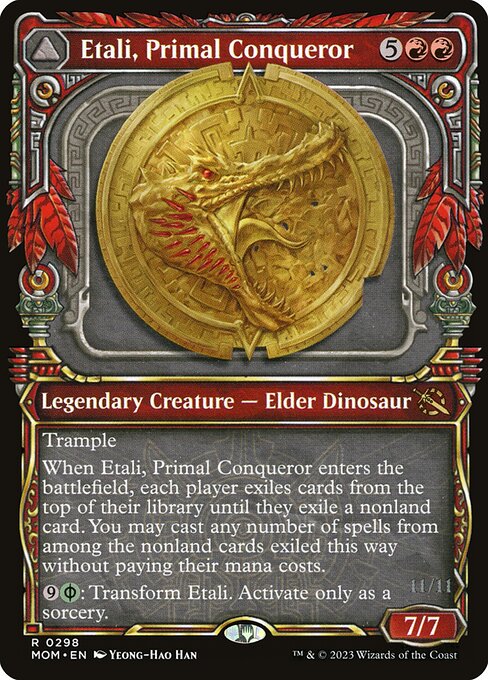 March of the Machine - 298 - Etali, Primal Conqueror // Etali, Primal Sickness - Rare - C - Non-foil