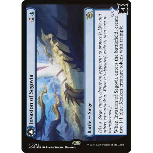 March of the Machine - 63 - Invasion of Segovia // Caetus, Sea Tyrant of Segovia - Rare - C - Non-foil