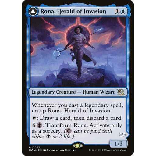 March of the Machine - 75 - Rona, Herald of Invasion // Rona, Tolarian Obliterator - Rare - C - Non-foil