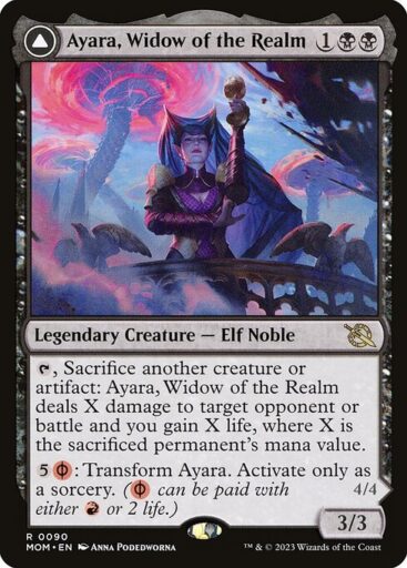 March of the Machine - 90 - Ayara, Widow of the Realm // Ayara, Furnace Queen - Rare - C - Non-foil