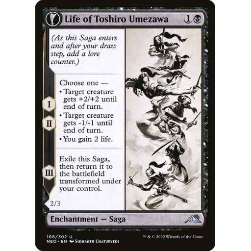 Kamigawa: Neon Dynasty - 108 - Life of Toshiro Umezawa // Memory of Toshiro - Uncommon - C - Non-foil