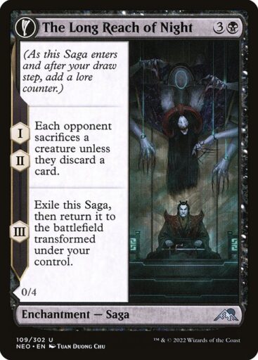 Kamigawa: Neon Dynasty - 109 - The Long Reach of Night // Animus of Night's Reach - Uncommon - C - Non-foil
