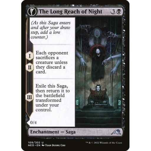 Kamigawa: Neon Dynasty - 109 - The Long Reach of Night // Animus of Night's Reach - Uncommon - C - Non-foil