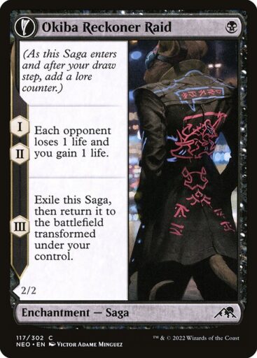 Kamigawa: Neon Dynasty - 117 - Okiba Reckoner Raid // Nezumi Road Captain - Common - C - Non-foil