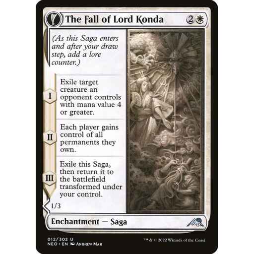 Kamigawa: Neon Dynasty - 12 - The Fall of Lord Konda // Fragment of Konda - Uncommon - C - Non-foil
