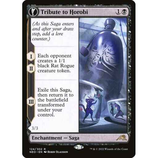 Kamigawa: Neon Dynasty - 124 - Tribute to Horobi // Echo of Death's Wail - Rare - C - Non-foil