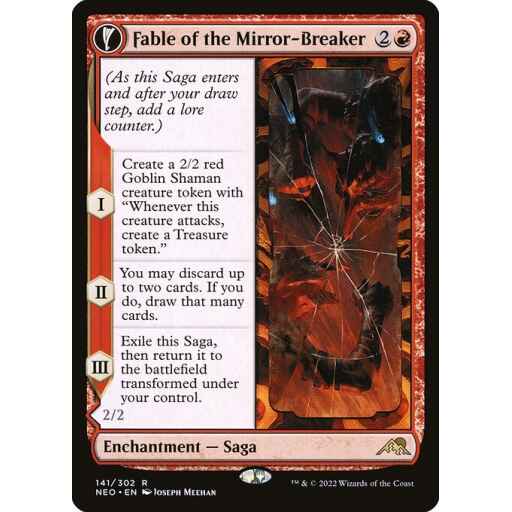 Kamigawa: Neon Dynasty - 141 - Fable of the Mirror-Breaker // Reflection of Kiki-Jiki - Rare - C - Foil