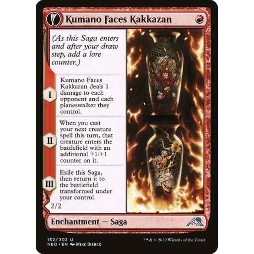 Kamigawa: Neon Dynasty - 152 - Kumano Faces Kakkazan // Etching of Kumano - Uncommon - C - Non-foil
