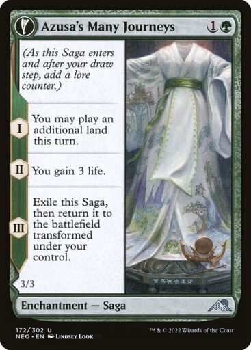 Kamigawa: Neon Dynasty - 172 - Azusa's Many Journeys // Likeness of the Seeker - Uncommon - C - Non-foil