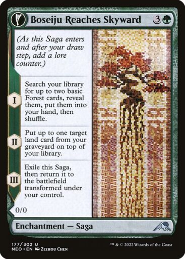 Kamigawa: Neon Dynasty - 177 - Boseiju Reaches Skyward // Branch of Boseiju - Uncommon - C - Non-foil