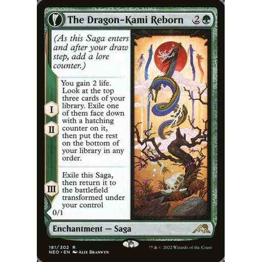 Kamigawa: Neon Dynasty - 181 - The Dragon-Kami Reborn // Dragon-Kami's Egg - Rare - C - Non-foil