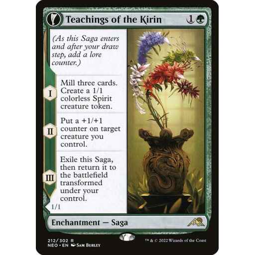 Kamigawa: Neon Dynasty - 212 - Teachings of the Kirin // Kirin-Touched Orochi - Rare - C - Non-foil