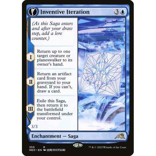 Kamigawa: Neon Dynasty - 355 - Inventive Iteration // Living Breakthrough - Rare - C - Non-foil