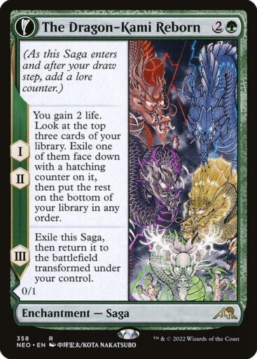 Kamigawa: Neon Dynasty - 358 - The Dragon-Kami Reborn // Dragon-Kami's Egg - Rare - C - Non-foil