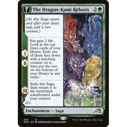 Kamigawa: Neon Dynasty - 358 - The Dragon-Kami Reborn // Dragon-Kami's Egg - Rare - C - Non-foil