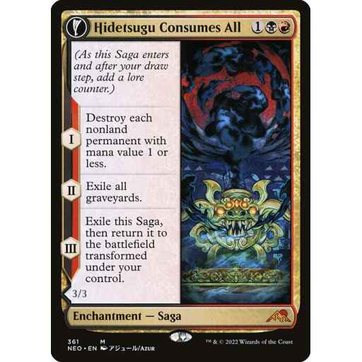 Kamigawa: Neon Dynasty - 361 - Hidetsugu Consumes All // Vessel of the All-Consuming - Mythic - C - Non-foil
