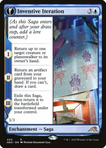 Kamigawa: Neon Dynasty - 443 - Inventive Iteration // Living Breakthrough - Rare - C - Non-foil