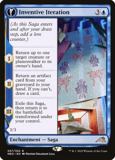 Kamigawa: Neon Dynasty - 57 - Inventive Iteration // Living Breakthrough - Rare - C - Non-foil