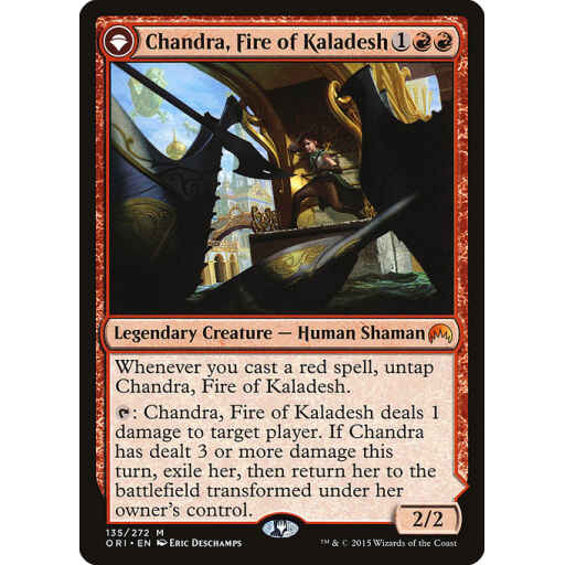 Magic Origins - 135 - Chandra, Fire of Kaladesh // Chandra, Roaring Flame - Mythic - C - Non-foil