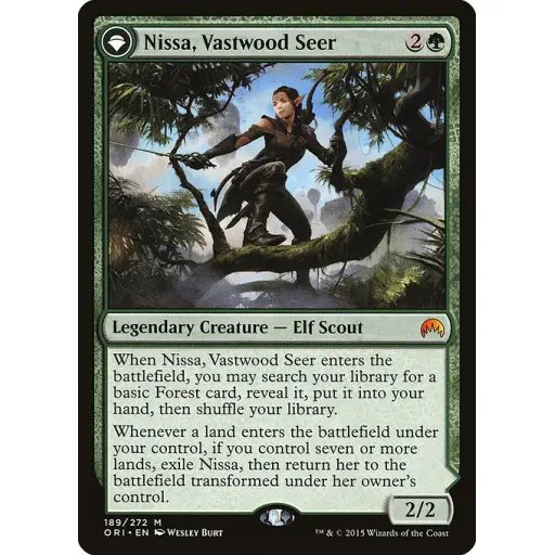 Magic Origins - 189 - Nissa, Vastwood Seer // Nissa, Sage Animist - Mythic - C - Non-foil