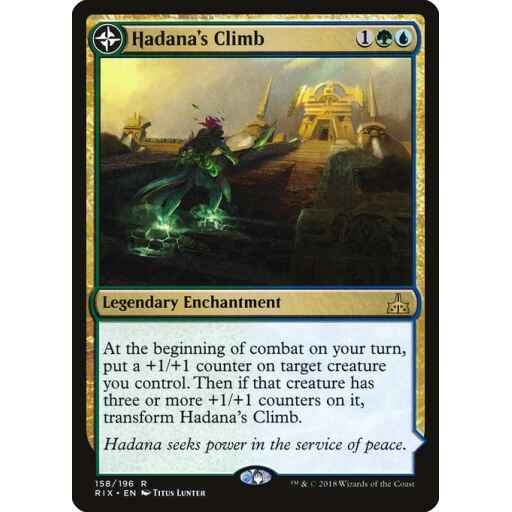 Rivals of Ixalan - 158 - Hadana's Climb // Winged Temple of Orazca - Rare - C - Non-foil