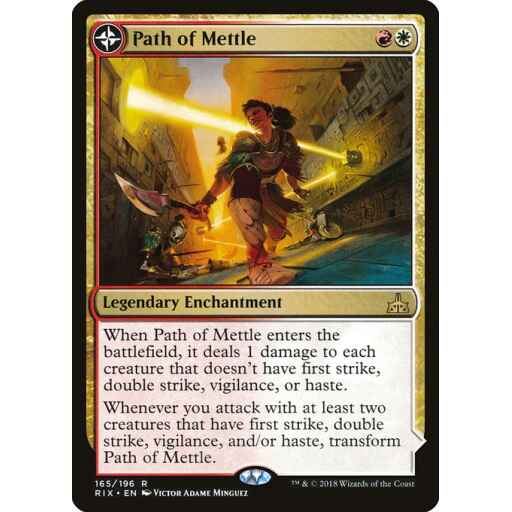 Rivals of Ixalan - 165 - Path of Mettle // Metzali, Tower of Triumph - Rare - C - Foil