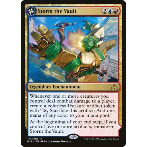 Rivals of Ixalan - 173 - Storm the Vault // Vault of Catlacan - Rare - C - Non-foil