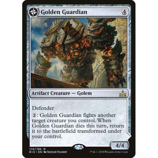Rivals of Ixalan - 179 - Golden Guardian // Gold-Forge Garrison - Rare - C - Foil