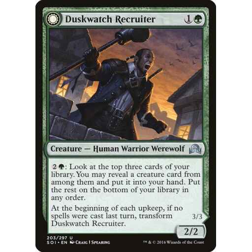 Shadows over Innistrad - 203 - Duskwatch Recruiter // Krallenhorde Howler - Uncommon - C - Non-foil