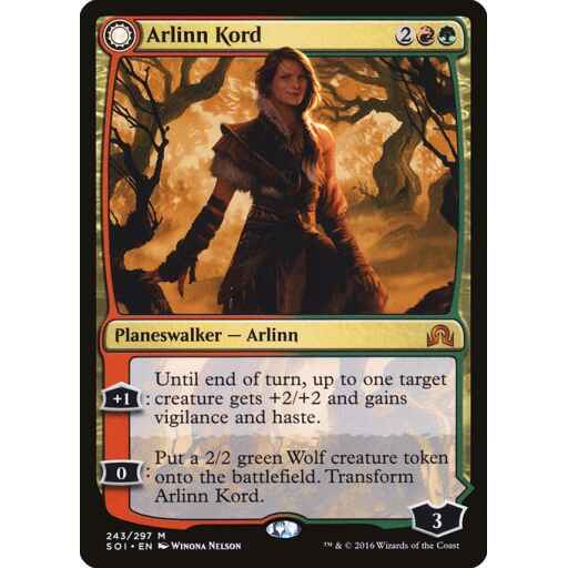 Shadows over Innistrad - 243 - Arlinn Kord // Arlinn, Embraced by the Moon - Mythic - C - Non-foil