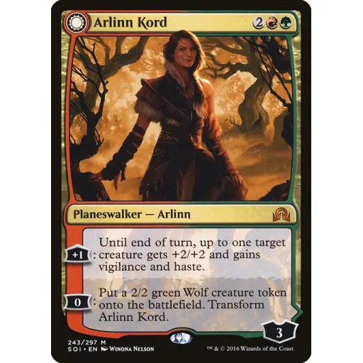 Shadows over Innistrad - 243 - Arlinn Kord // Arlinn, Embraced by the Moon - Mythic - C - Non-foil