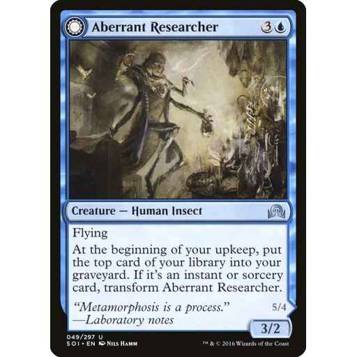 Shadows over Innistrad - 49 - Aberrant Researcher // Perfected Form - Uncommon - C - Non-foil