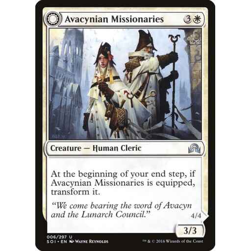Shadows over Innistrad - 6 - Avacynian Missionaries // Lunarch Inquisitors - Uncommon - C - Non-foil