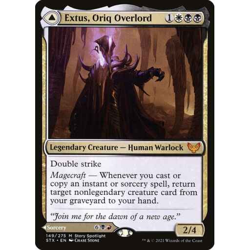 Strixhaven: School of Mages - 149 - Extus, Oriq Overlord // Awaken the Blood Avatar - Mythic - C - Non-foil