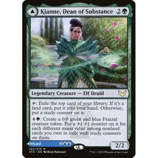 Strixhaven: School of Mages - 152 - Kianne, Dean of Substance // Imbraham, Dean of Theory - Rare - C - Foil
