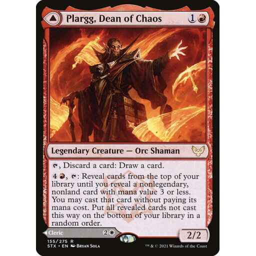 Strixhaven: School of Mages - 155 - Plargg, Dean of Chaos // Augusta, Dean of Order - Rare - C - Foil