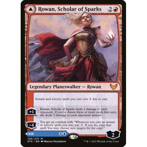 Strixhaven: School of Mages - 156 - Rowan, Scholar of Sparks // Will, Scholar of Frost - Mythic - C - Foil