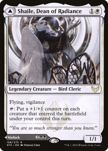 Strixhaven: School of Mages - 158 - Shaile, Dean of Radiance // Embrose, Dean of Shadow - Rare - C - Non-foil