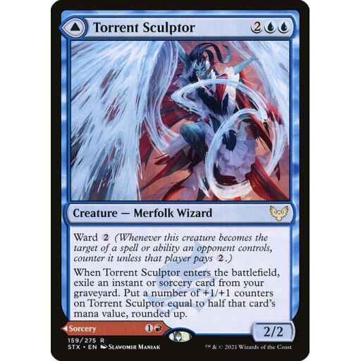 Strixhaven: School of Mages - 159 - Torrent Sculptor // Flamethrower Sonata - Rare - C - Foil