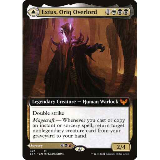 Strixhaven: School of Mages - 323 - Extus, Oriq Overlord // Awaken the Blood Avatar - Mythic - C - Non-foil