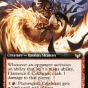 Strixhaven: School of Mages - 324 - Flamescroll Celebrant // Revel in Silence - Rare - C - Foil