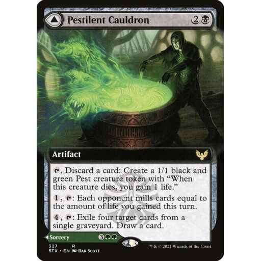 Strixhaven: School of Mages - 327 - Pestilent Cauldron // Restorative Burst - Rare - C - Non-foil
