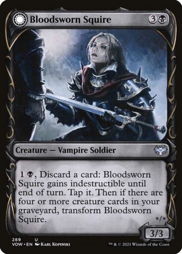 Innistrad: Crimson Vow - 289 - Bloodsworn Squire // Bloodsworn Knight - Uncommon - C - Non-foil