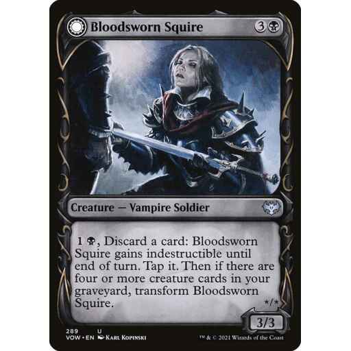 Innistrad: Crimson Vow - 289 - Bloodsworn Squire // Bloodsworn Knight - Uncommon - C - Non-foil