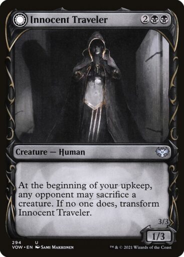 Innistrad: Crimson Vow - 294 - Innocent Traveler // Malicious Invader - Uncommon - C - Non-foil