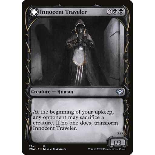 Innistrad: Crimson Vow - 294 - Innocent Traveler // Malicious Invader - Uncommon - C - Non-foil