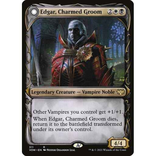 Innistrad: Crimson Vow - 311 - Edgar, Charmed Groom // Edgar Markov's Coffin - Rare - C - Non-foil