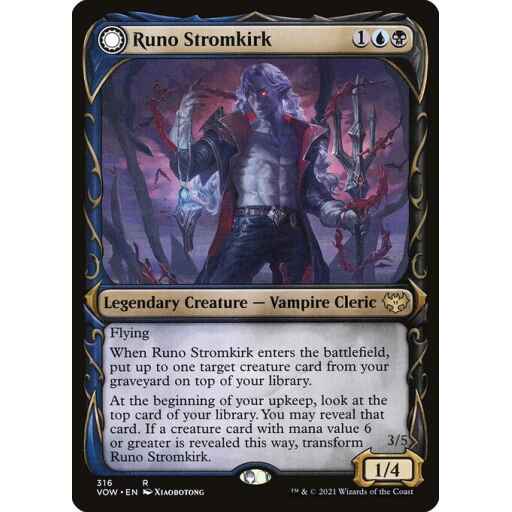 Innistrad: Crimson Vow - 316 - Runo Stromkirk // Krothuss, Lord of the Deep - Rare - C - Foil