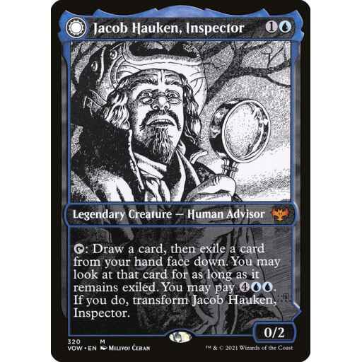 Innistrad: Crimson Vow - 320 - Jacob Hauken, Inspector // Hauken's Insight - Mythic - C - Non-foil