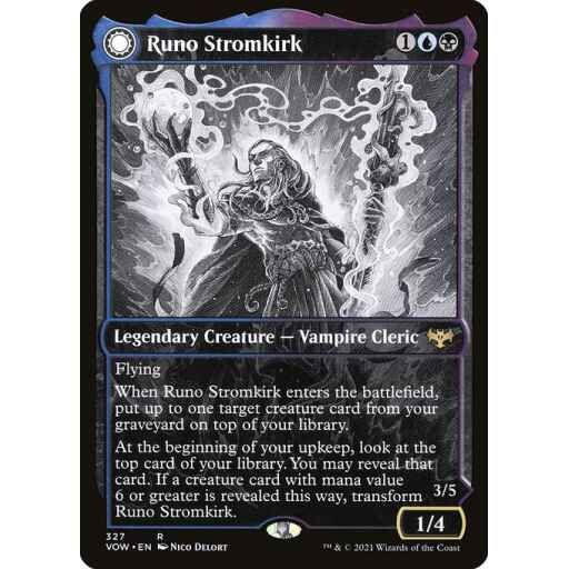 Innistrad: Crimson Vow - 327 - Runo Stromkirk // Krothuss, Lord of the Deep - Rare - C - Foil